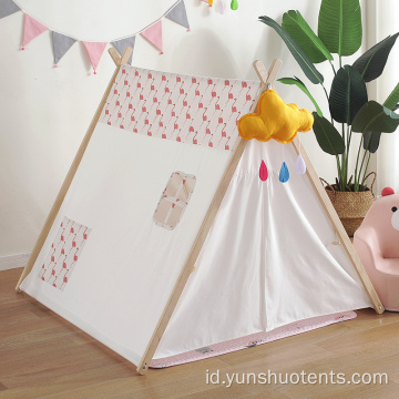 Indoor &amp; Outdoor A Frame Anak-anak Bermain Tenda Teepee